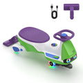 FanttikRide N10 Pro 12V electric wiggle car with pedal, RGB wheels, purple green design