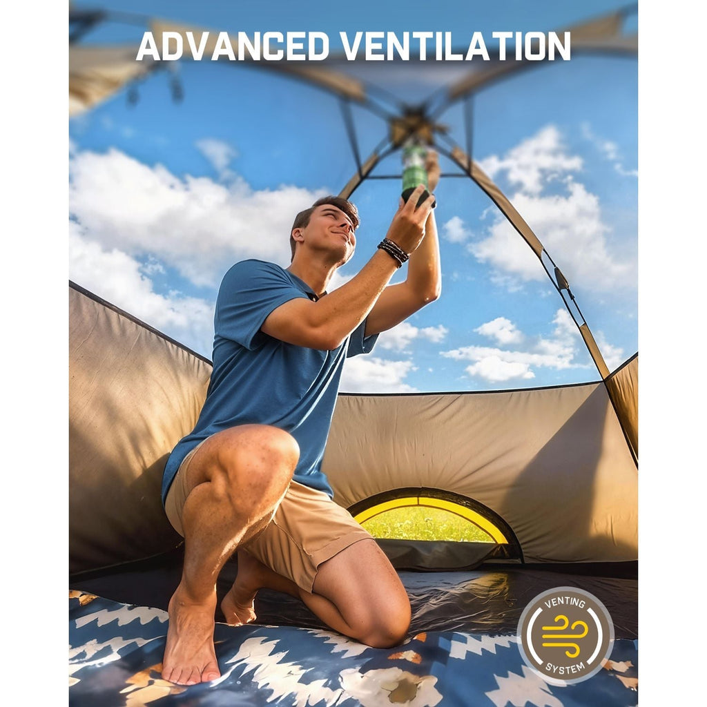 FanttikOutdoor dome tent interior with advanced ventilation and venting system