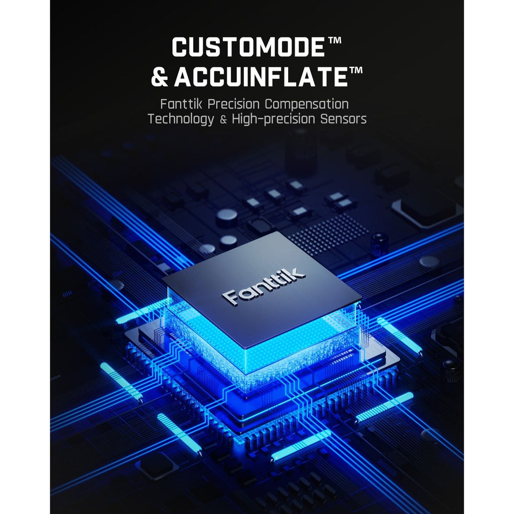Fanttik X9 Ultra tire inflator circuit board with CUSTOMODE™ & ACCUINFLATE™ technology