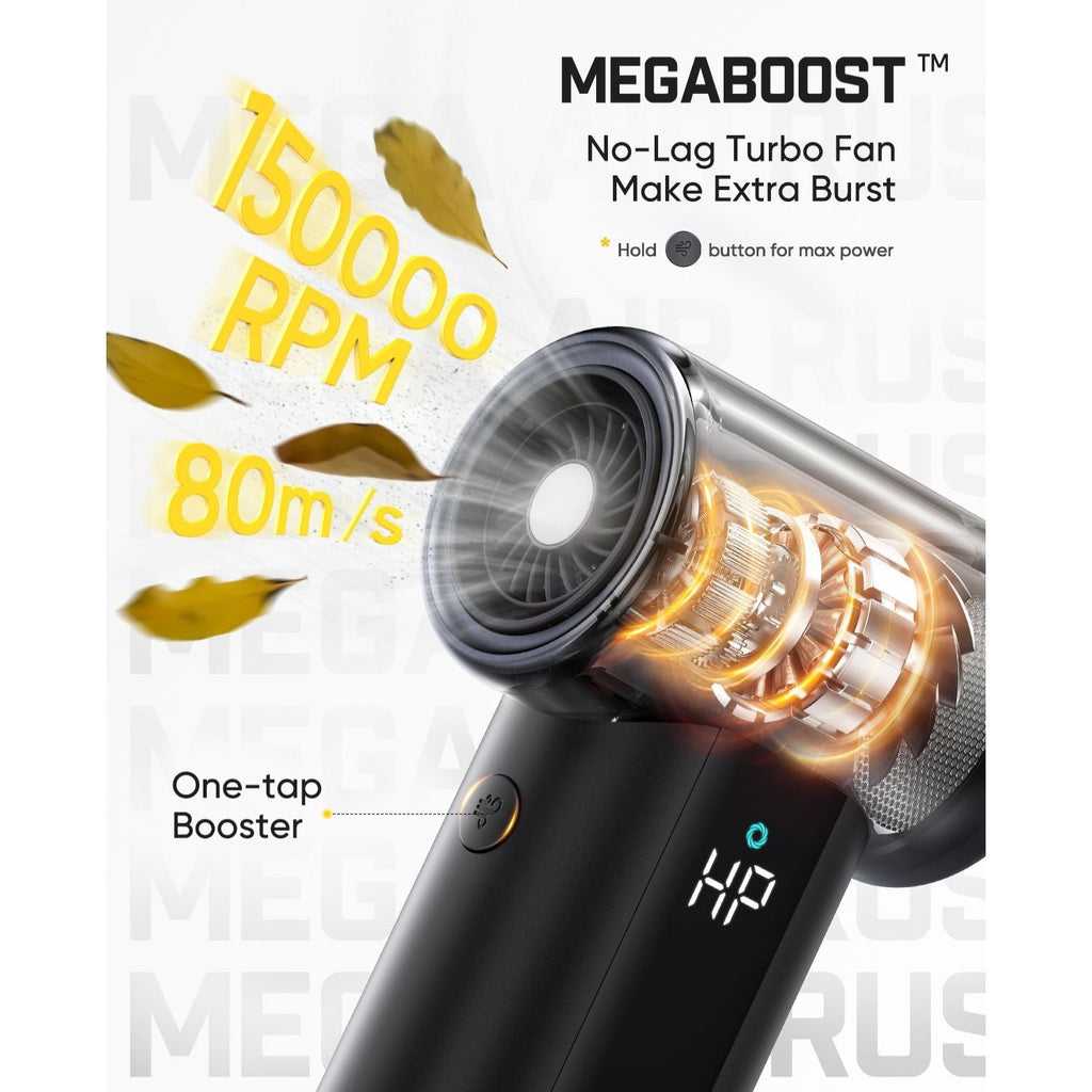 Fanttik B11 Pro Max electric air duster with MegaBoost one-tap booster, 75000 RPM and 80m/s airflow