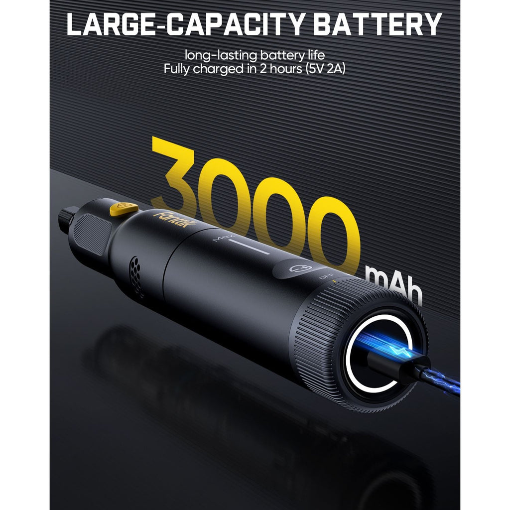 Fanttik F2 Pro cordless rotary tool with 3000mAh battery and USB-C charging