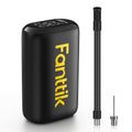 Fanttik X9 Nano electric ball pump with digital display, black hose, and ball needle adapter