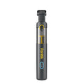 Fanttik Slim V8 Apex car vacuum in gray with brush attachment and visible dustbin.