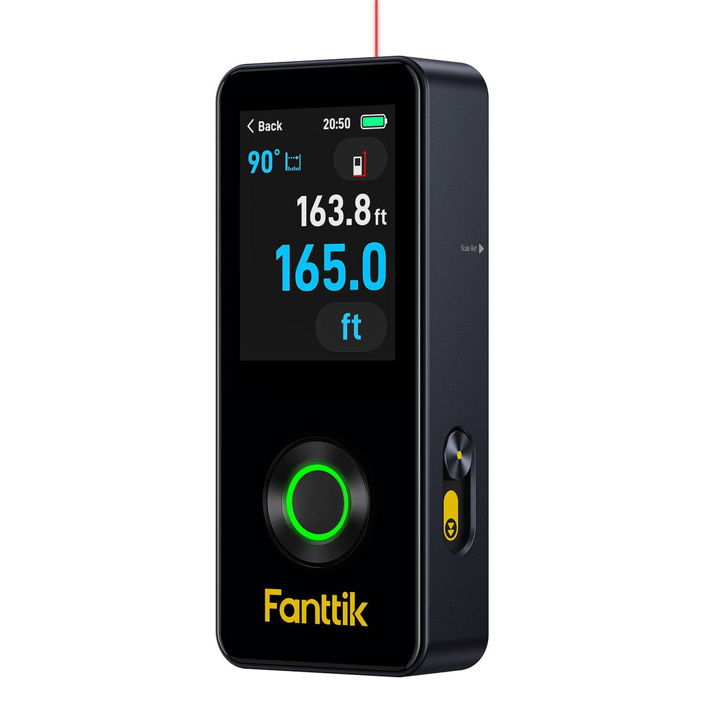 Fanttik Neo A11 Pro Laser Measuring Tool, 165FT Laser Measure with 2.4" IPS Touch Screen, Angle Sensor & Bubble Level, Distance Area Volume Measurement, Data Storage, Type-C Rechargeable for Home DIY