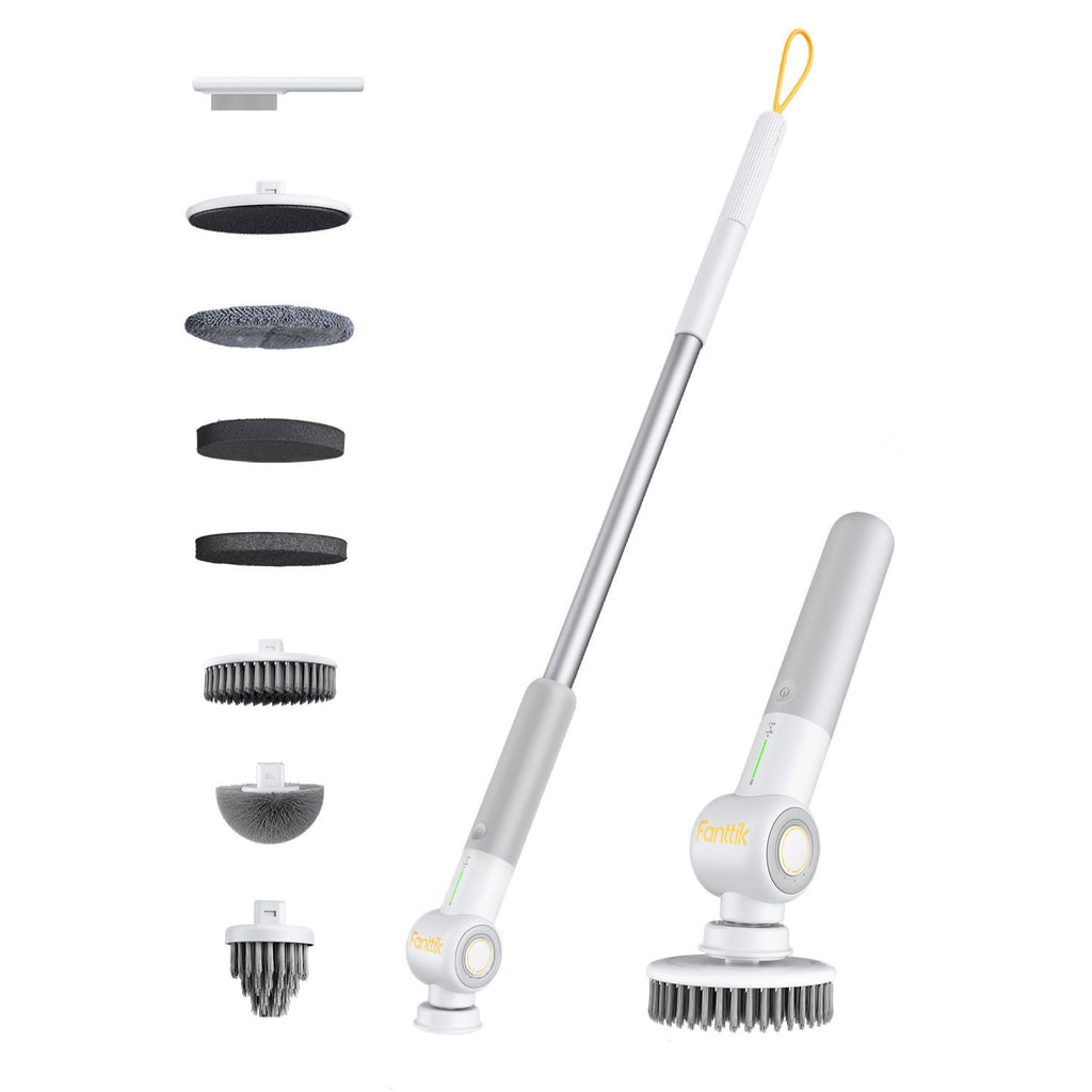 Fanttik G9 Pro electric scrubber with 6 brush heads for versatile cleaning