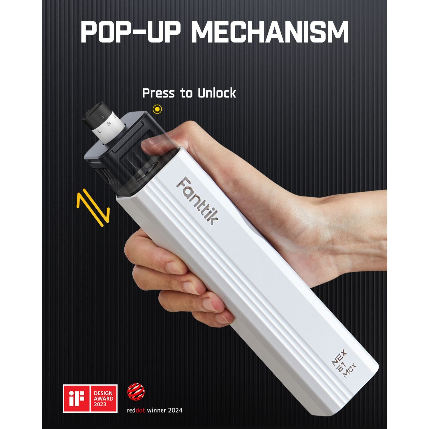 Fanttik E1 MAX precision electric screwdriver with pop-up mechanism and press-to-unlock design