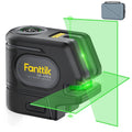Fanttik D2 APEX self-leveling laser level with green laser lines and carrying case