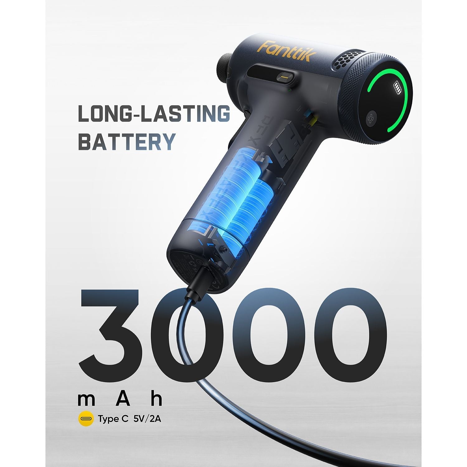 Fanttik REX K2 APEX impact driver with 3000mAh battery and USB-C charging