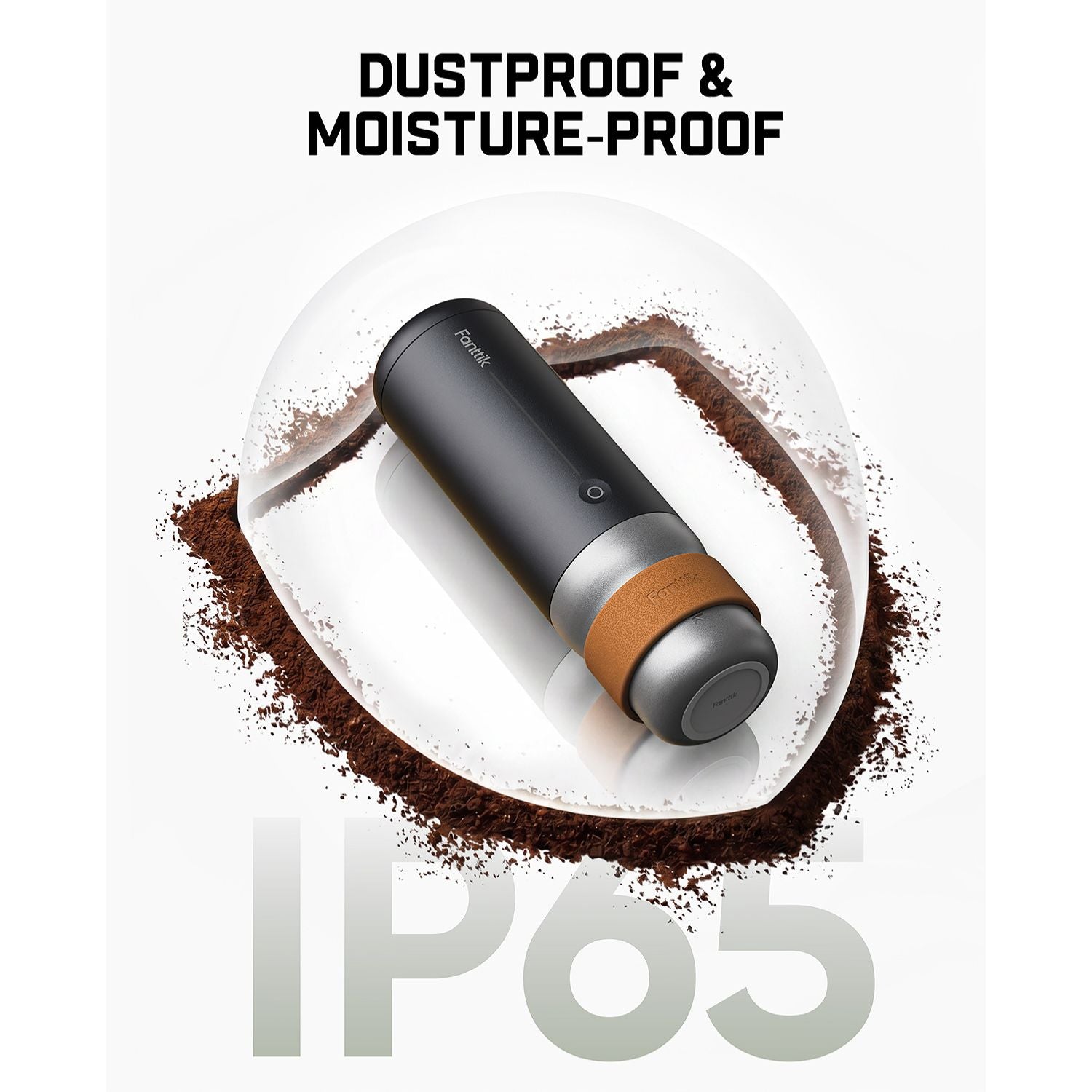 Dustproof and moisture-proof device with 'IPO5' text on a white background