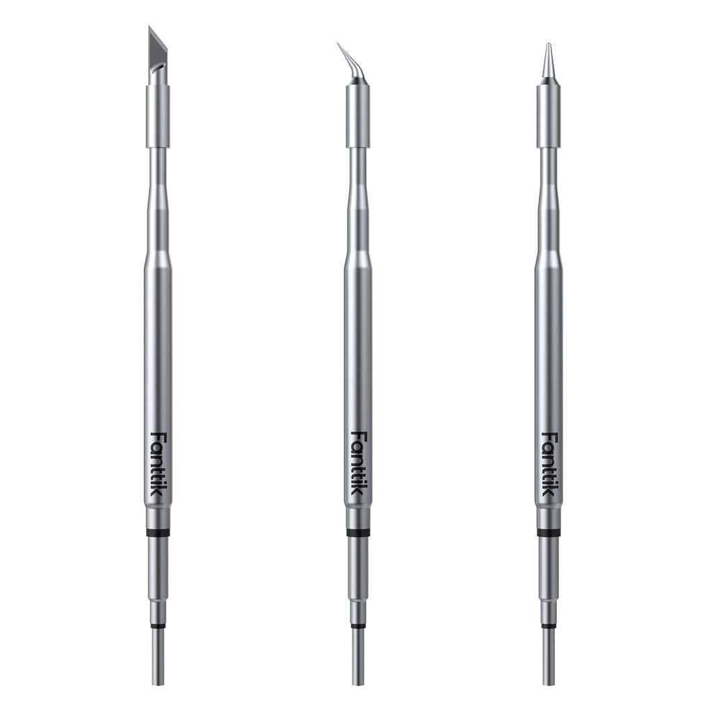 Fanttik C210 soldering iron tips set with chisel, angled and fine-point tips for T1 Max