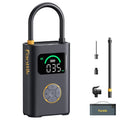 Fanttik X10 Pro Max tire inflator with digital PSI display, hose, adapters, and carrying case