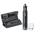 Fanttik F2 Pro cordless rotary tool kit with bits, black storage case, and battery pack