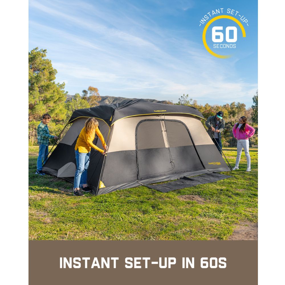 FanttikOutdoor Zeta C10 Pro 10 person camping tent with instant setup in 60 seconds