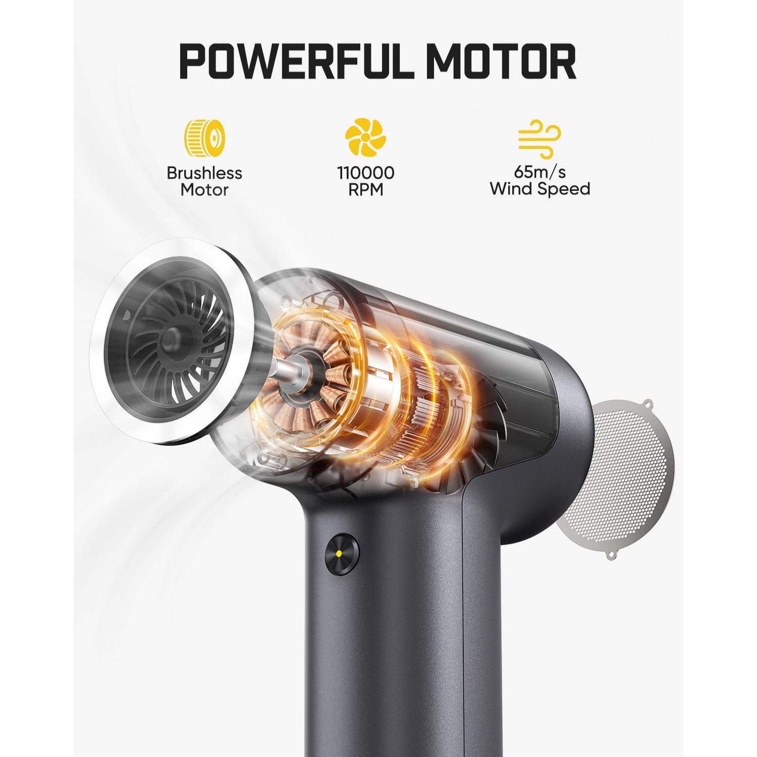 Fanttik B10 Pro electric air duster with brushless motor, 110000 RPM, 65m/s wind speed
