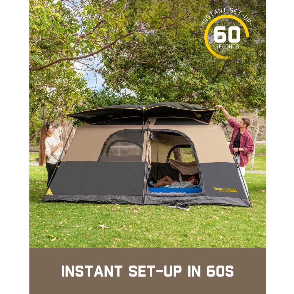 FanttikOutdoor Zeta C8 Pro Max 8 person camping tent with instant setup in 60 seconds