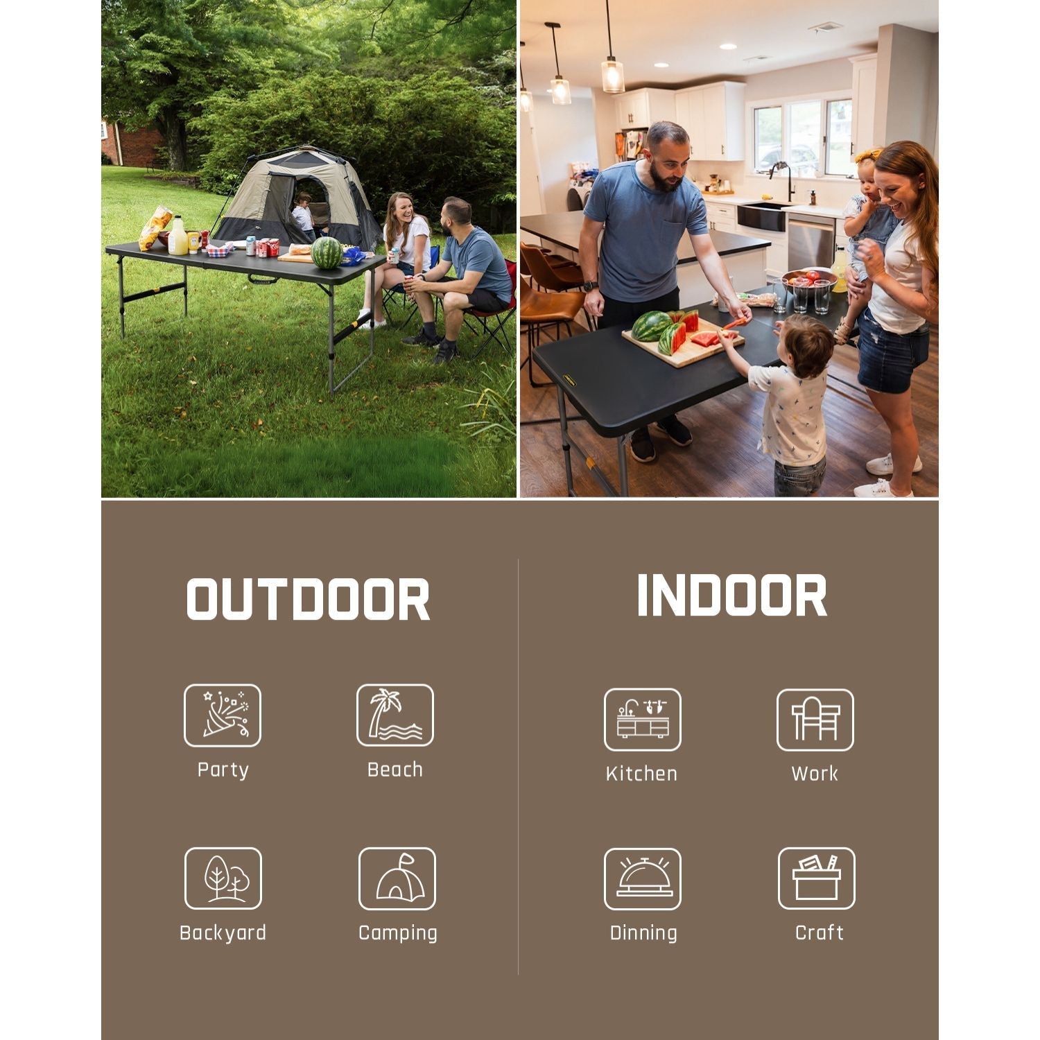 FanttikOutdoor Zeta X6 Pro folding table for camping, backyard, kitchen, and dining use