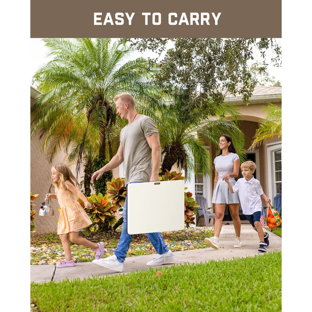 Lightweight folding table carried easily for camping and home use