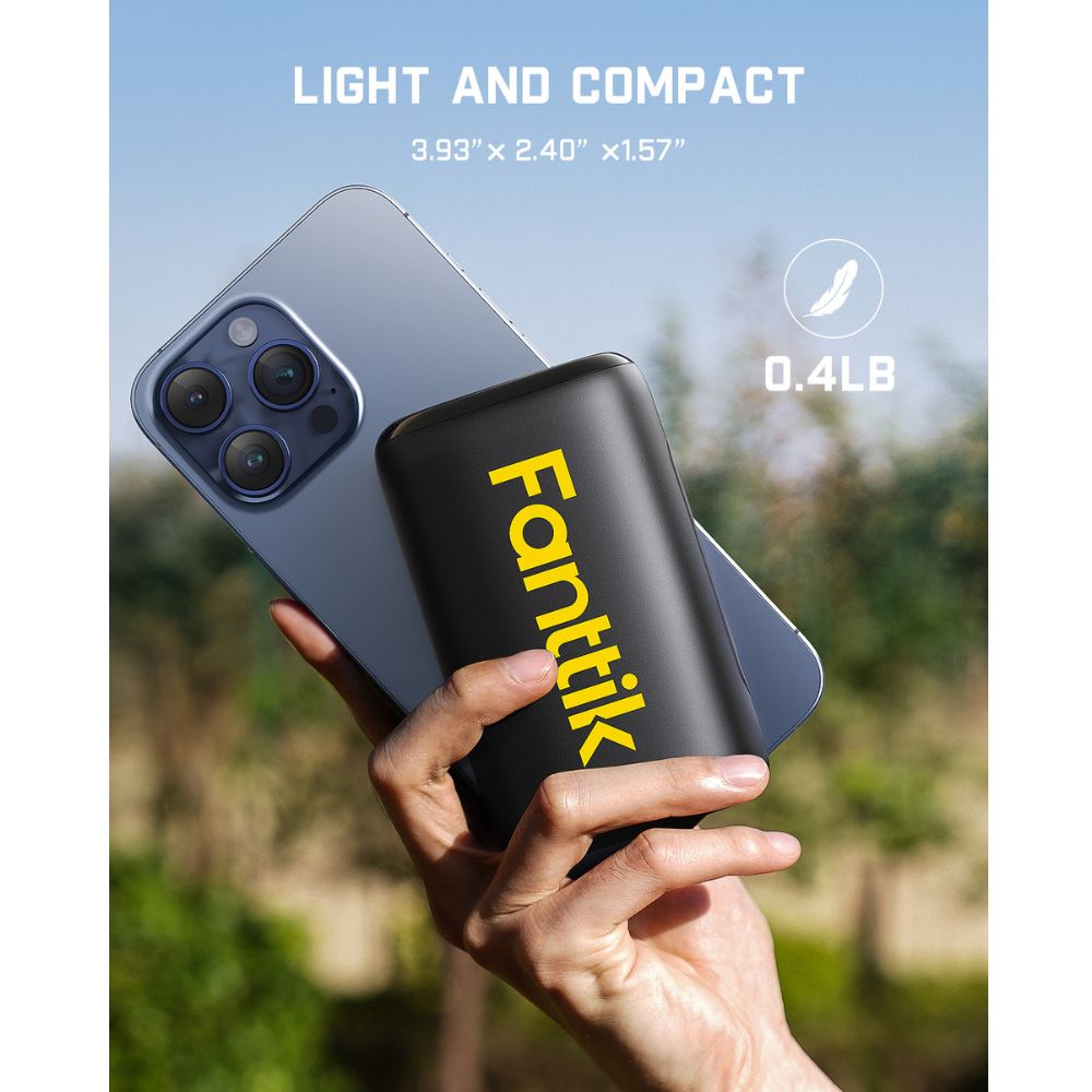 Fanttik X9 Nano electric ball pump is light and compact, weighing 0.4LB and measuring 3.93" x 2.40" x 1.57".