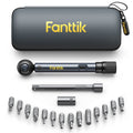 Fanttik WB10 Nova 1/4 inch drive click torque wrench set with case and 14 bits for bicycles.