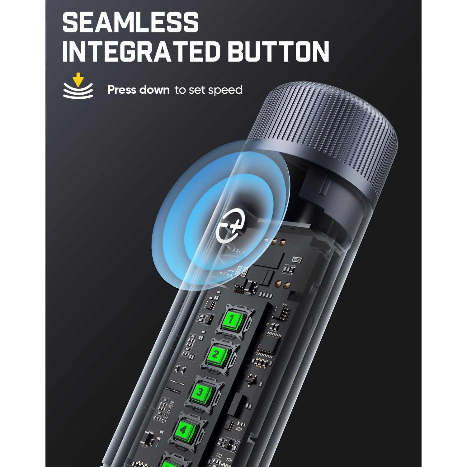 Fanttik F2 Pro cordless rotary tool seamless integrated button for speed control