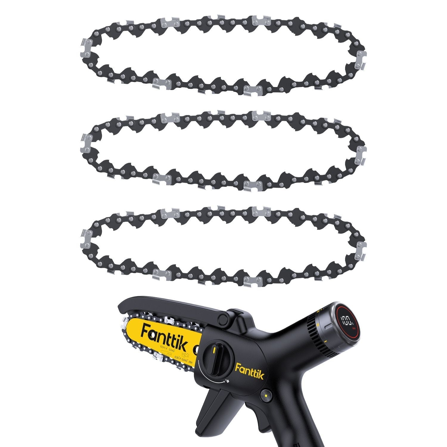 Fanttik W101 4-inch mini chainsaw replacement chain, 26 drive links