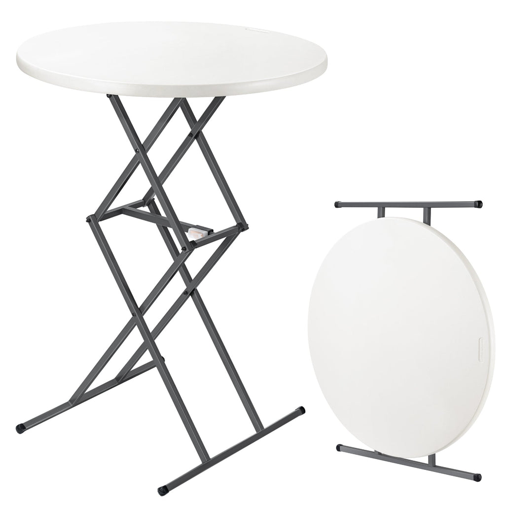 White FanttikOutdoor Zeta O3 Pro 32" folding table in open and folded positions.