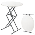 White FanttikOutdoor Zeta O3 Pro 32" folding table in open and folded positions.