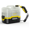 Fanttik NB8 Nano portable pressure washer with 8L water tank, spray nozzle, and battery indicator.