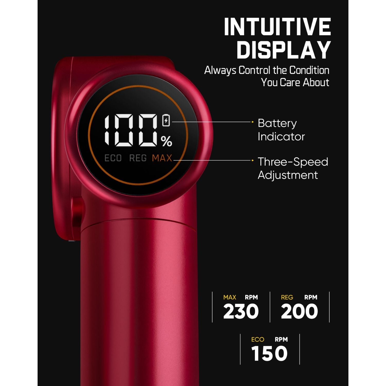 Fanttik C8 Nano cordless electric scissors display showing 100% battery and three-speed control
