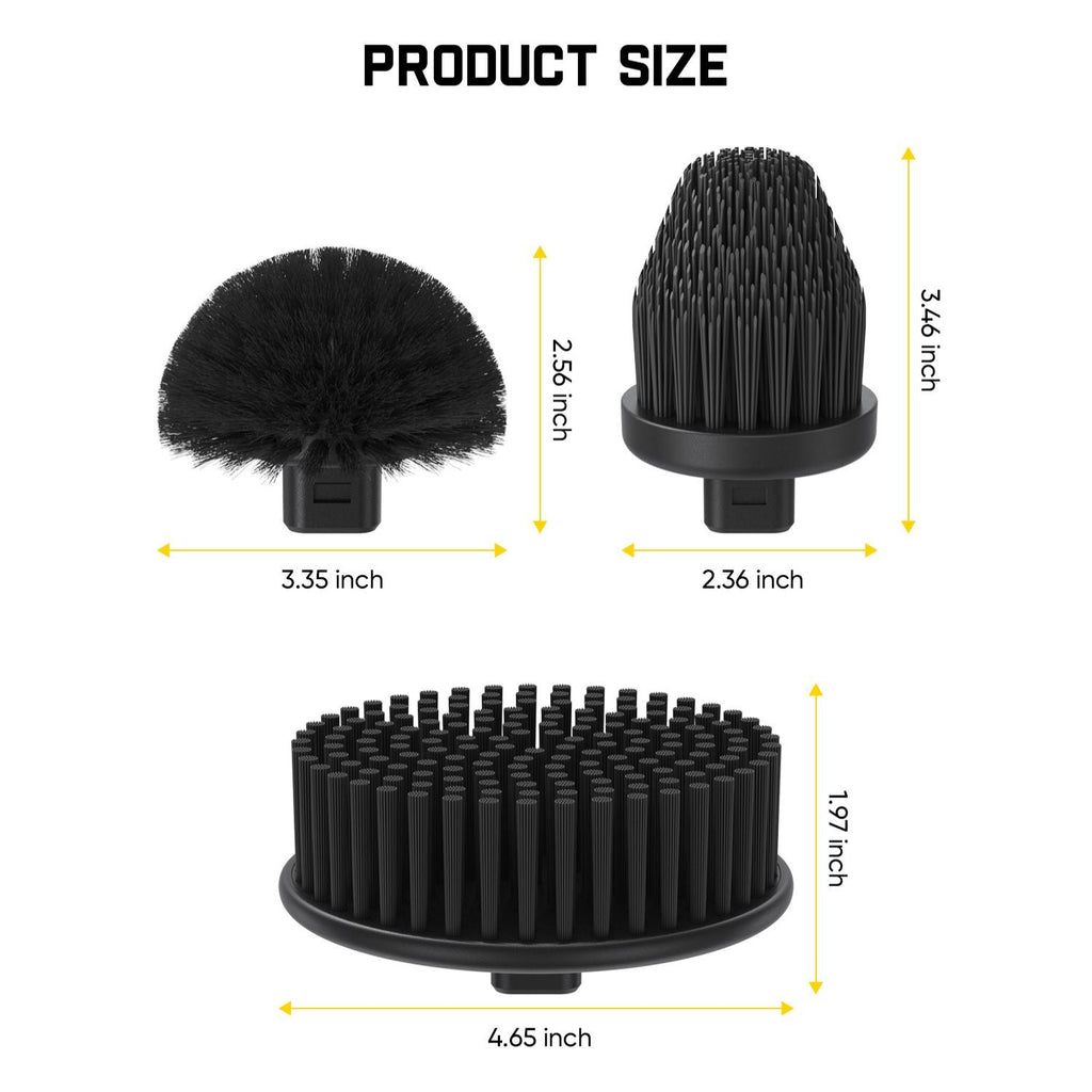 Fanttik 3-in-1 Brush Head Set, designed for deep cleaning in bathrooms, bathtubs, sinks, tile floors, grout lines, and more—perfect for tackling a variety of tough cleaning tasks