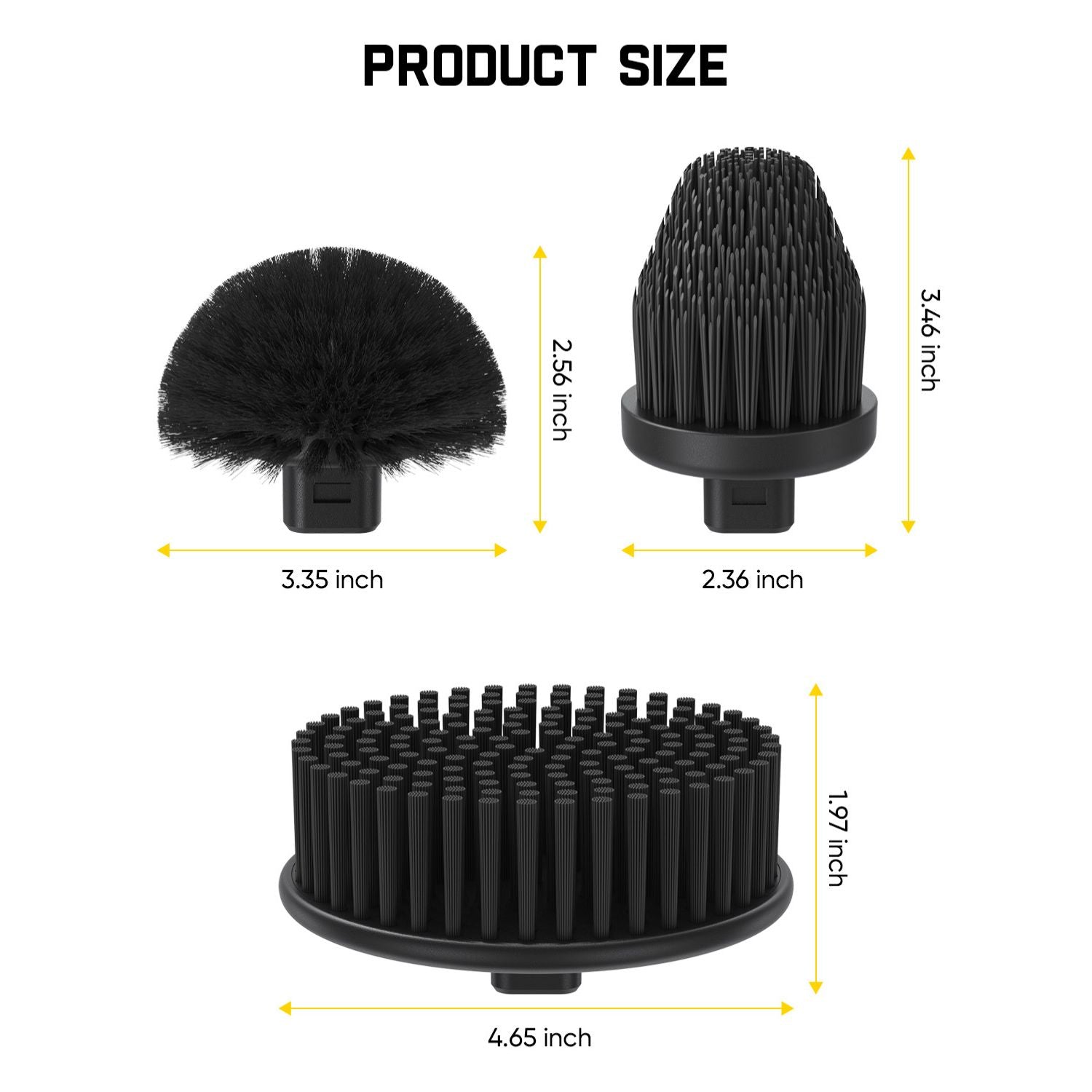Fanttik 3-in-1 Brush Head Set, designed for deep cleaning in bathrooms, bathtubs, sinks, tile floors, grout lines, and more—perfect for tackling a variety of tough cleaning tasks