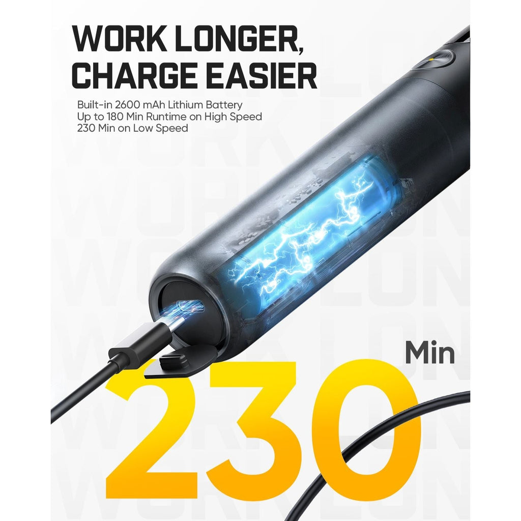 Fanttik Flip G10 Nano electric spin scrubber charging with 2600mAh battery, 230 min runtime