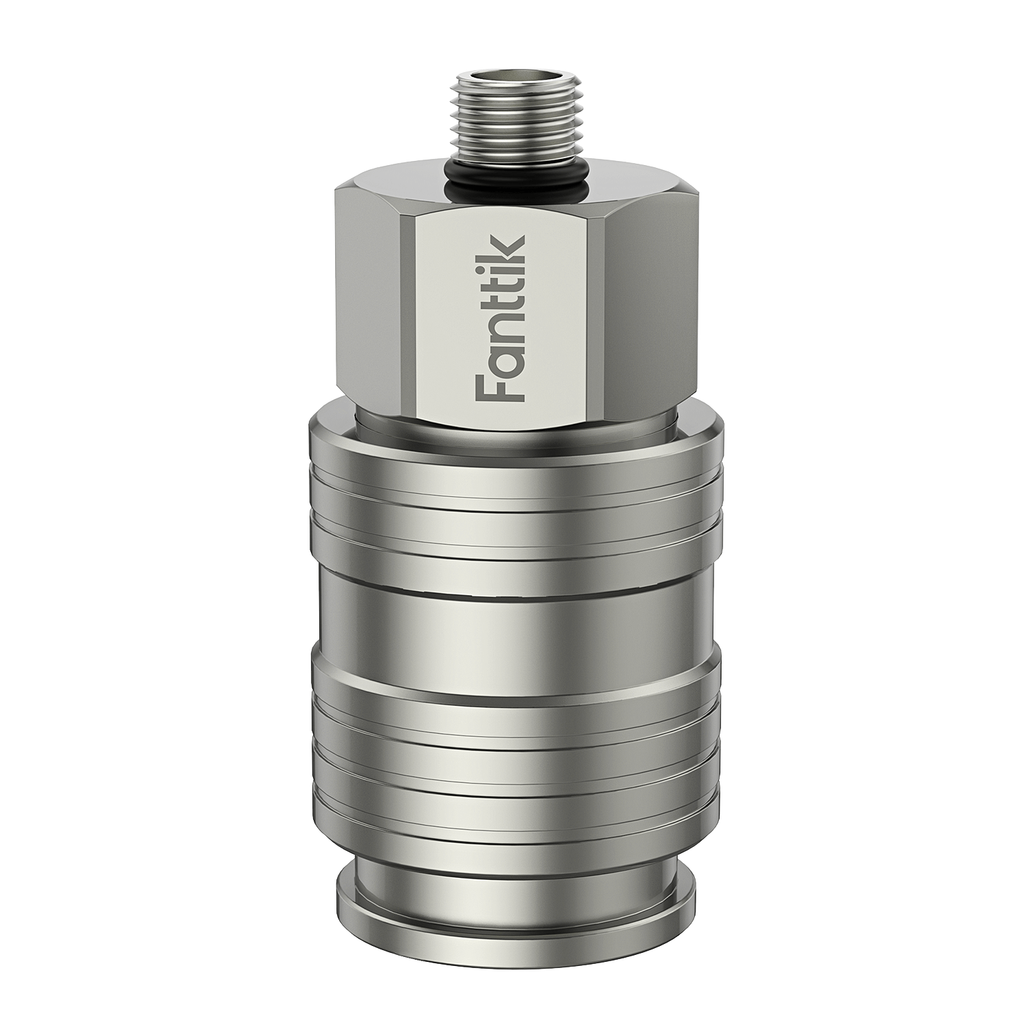 Fanttik S08 1/4 inch female industrial air coupler with threaded connector.