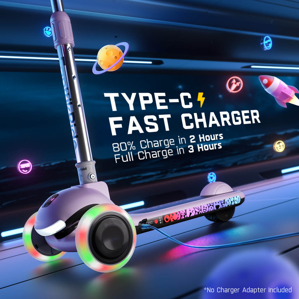FanttikRide K9 Pro kids' electric scooter with Type-C fast charging and LED wheels