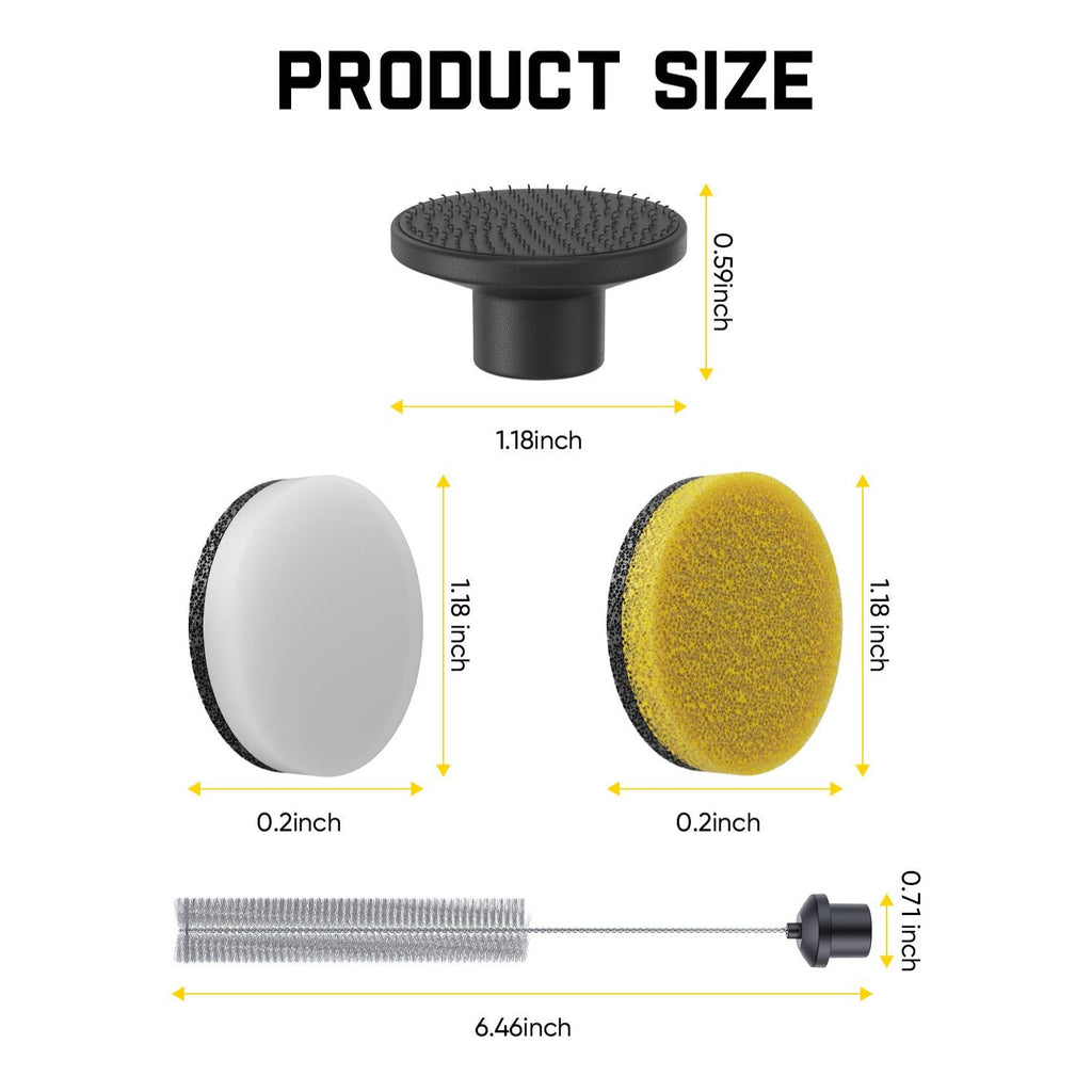 Fanttik 24-in-1 Brush Head Set, designed for deep cleaning in grout, tiles, sinks, crevices, and more—perfect for tackling a variety of tough cleaning tasks