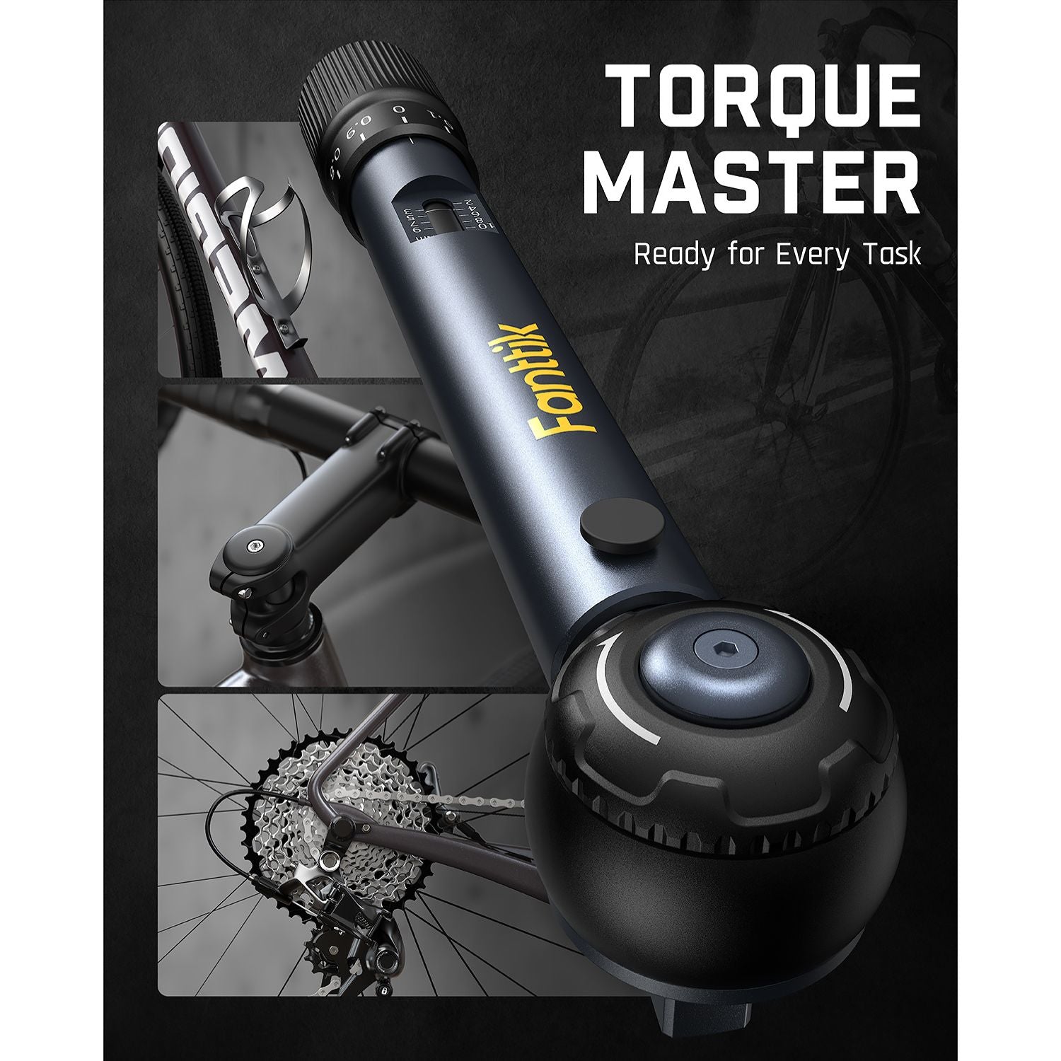 Fanttik WB10 Nova 1/4 inch drive click torque wrench for bicycles, showing precise 2-10Nm adjustment.
