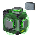 Fanttik D12 PRO laser level with green diode technology and digital display, includes protective case.