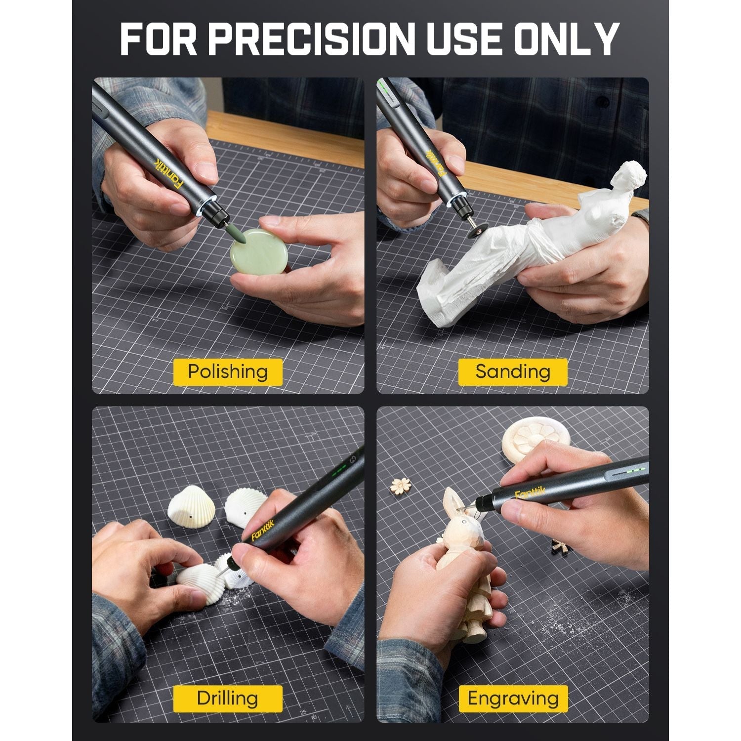 Fanttik F2 Master Kit cordless rotary tool for polishing, sanding, drilling and engraving