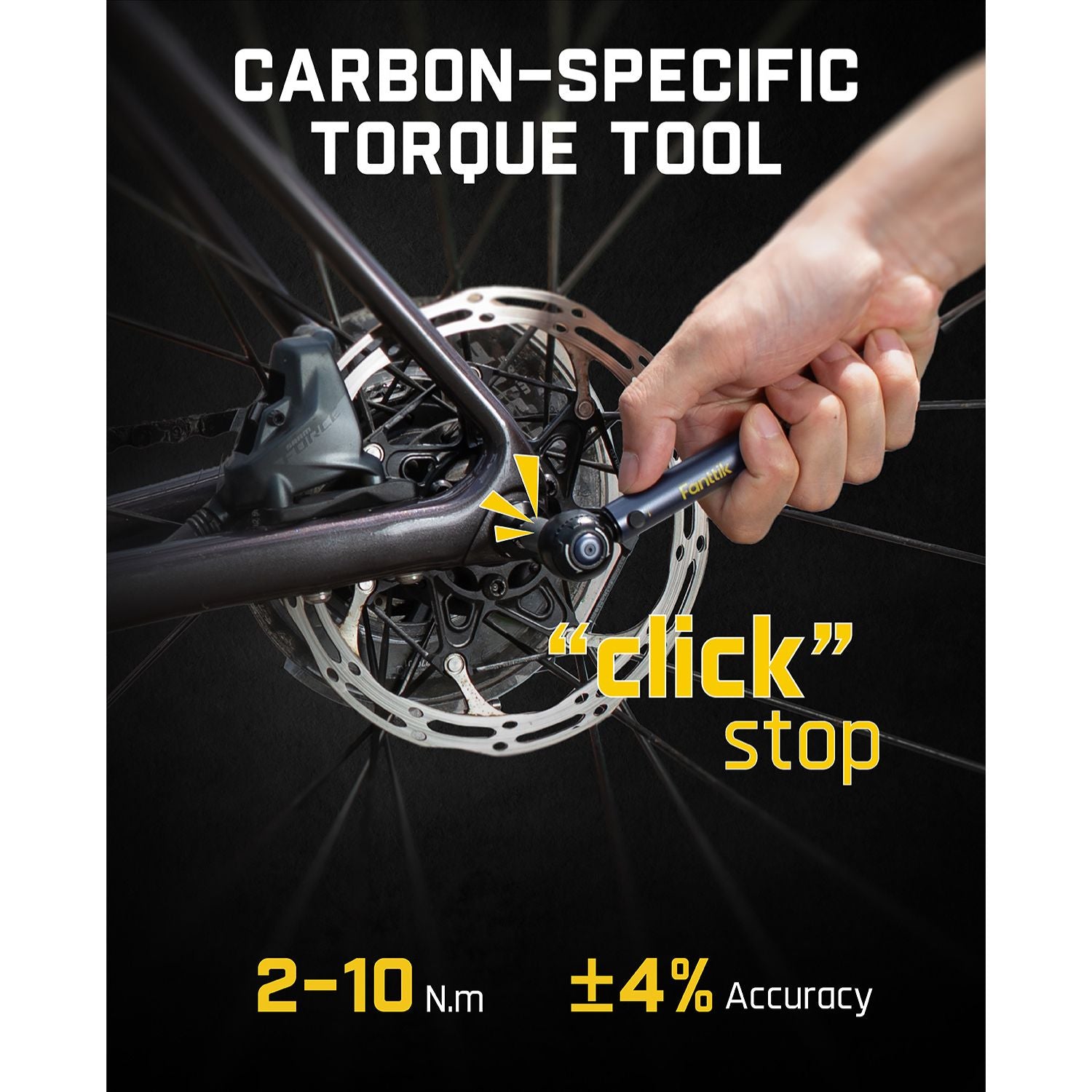 Fanttik WB10 Nova 1/4 inch drive click torque wrench set for bicycles, 2-10Nm, +/-4% accuracy